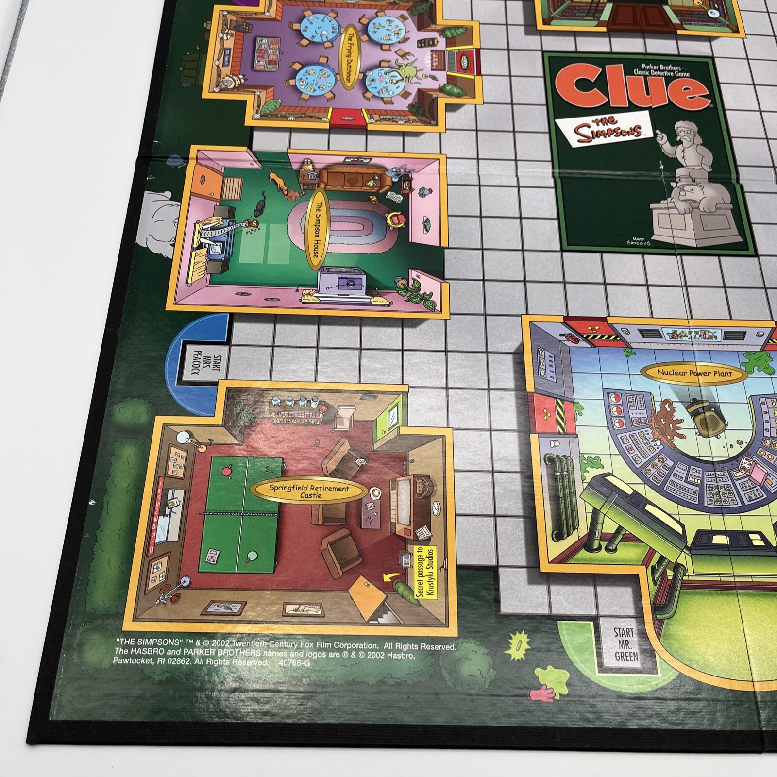 Replacement Playing Board ONLY The Simpsons Clue 2002 Replacement Part