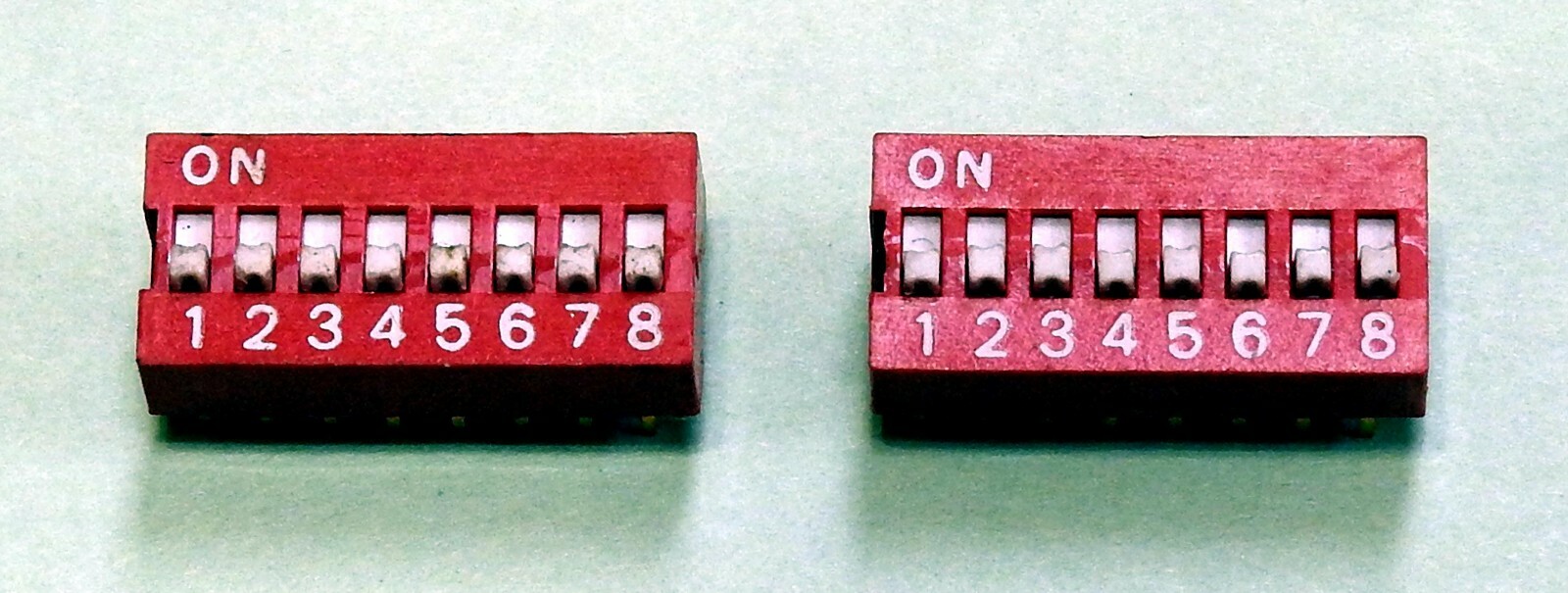 2 pieces C & K 8 position 8PST Dip Switch p/n BD08