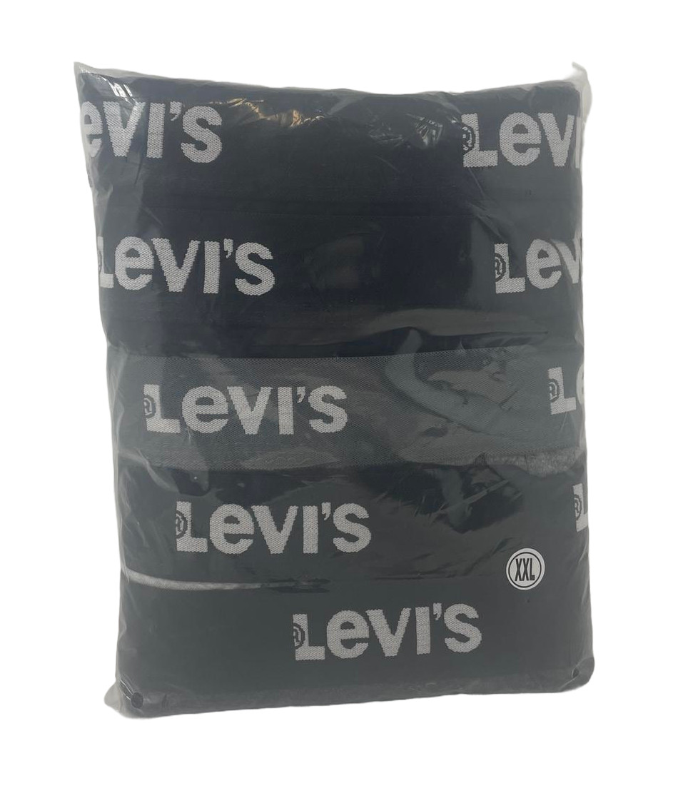Levis Mens Black/Grey Underwear Bikini Briefs 100% Cotton Tag Free -5 Pk - XXL