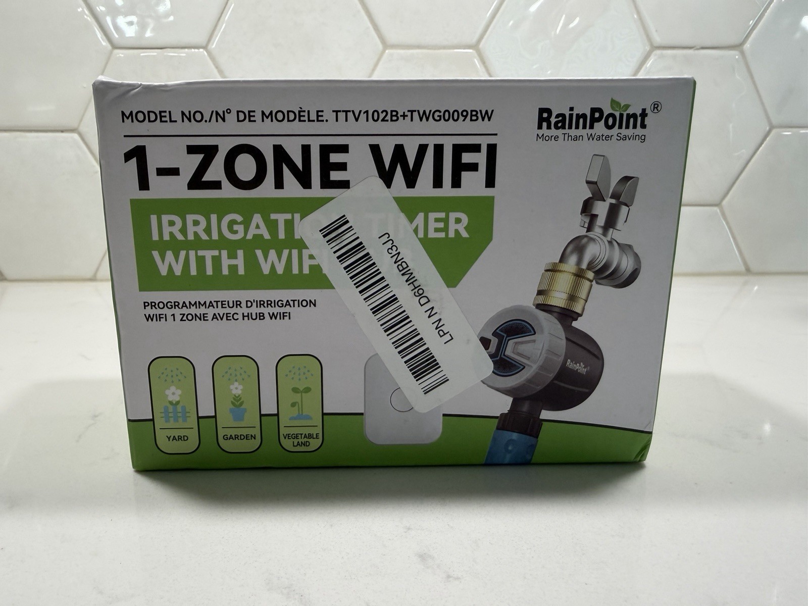 RAINPOINT WiFi Smart Water Timer Brass Inlet Hose Faucet App Control Bluetooth