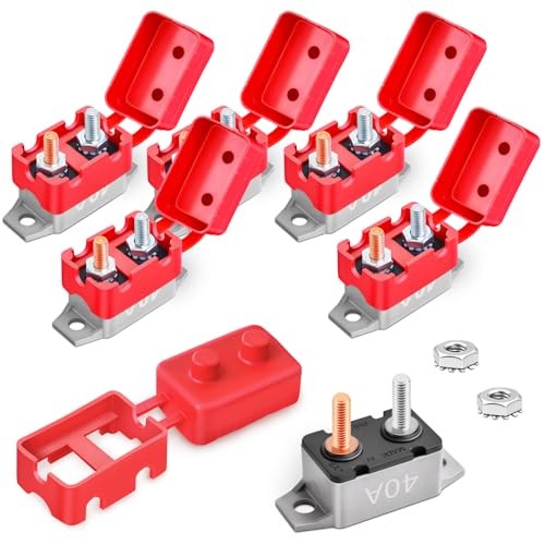 mp Automatic Reset Circuit Breaker 12V-24V DC for Automotive Red Cover 40A