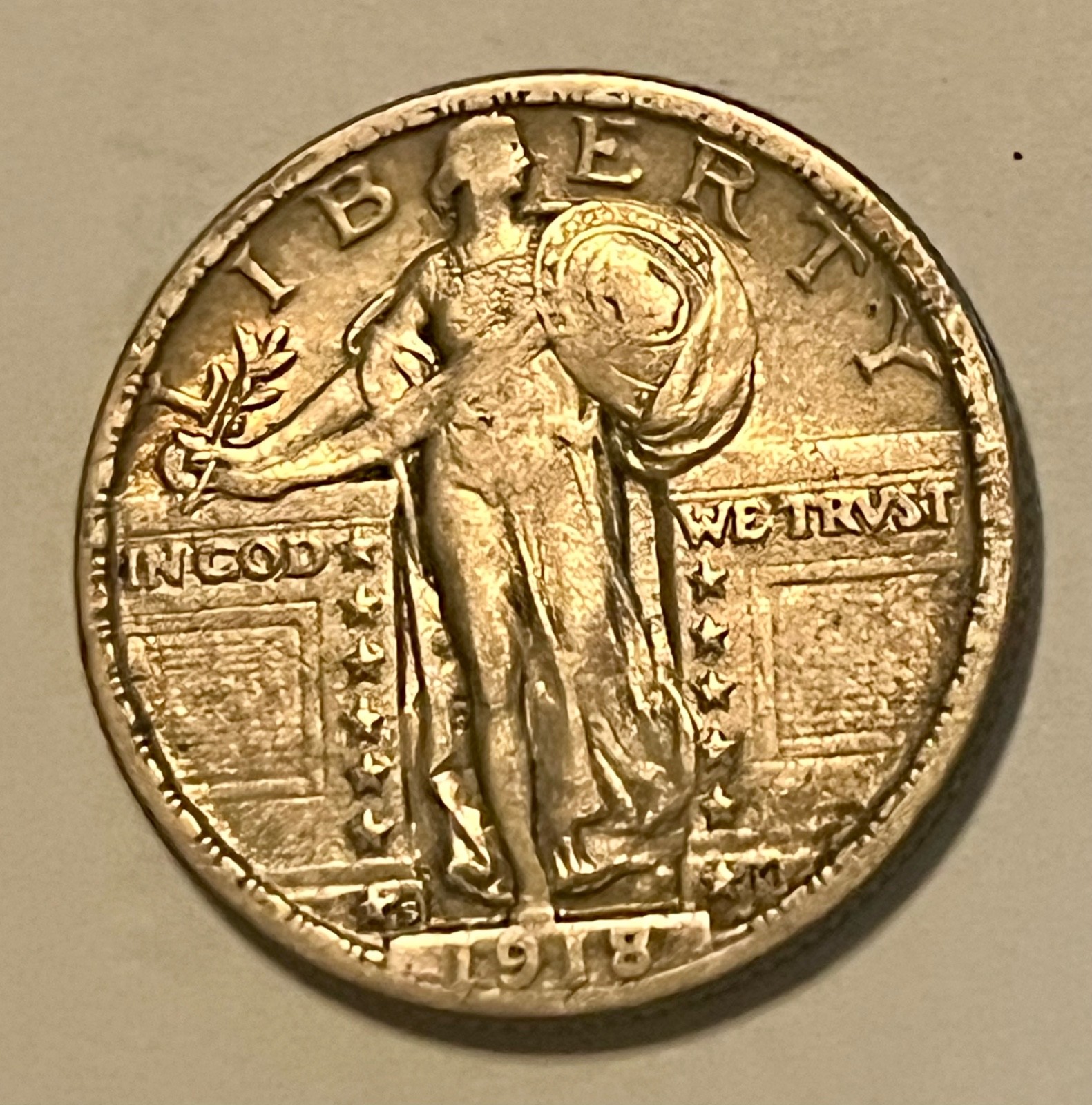 1918 -s Standing Liberty Quarter , EF
