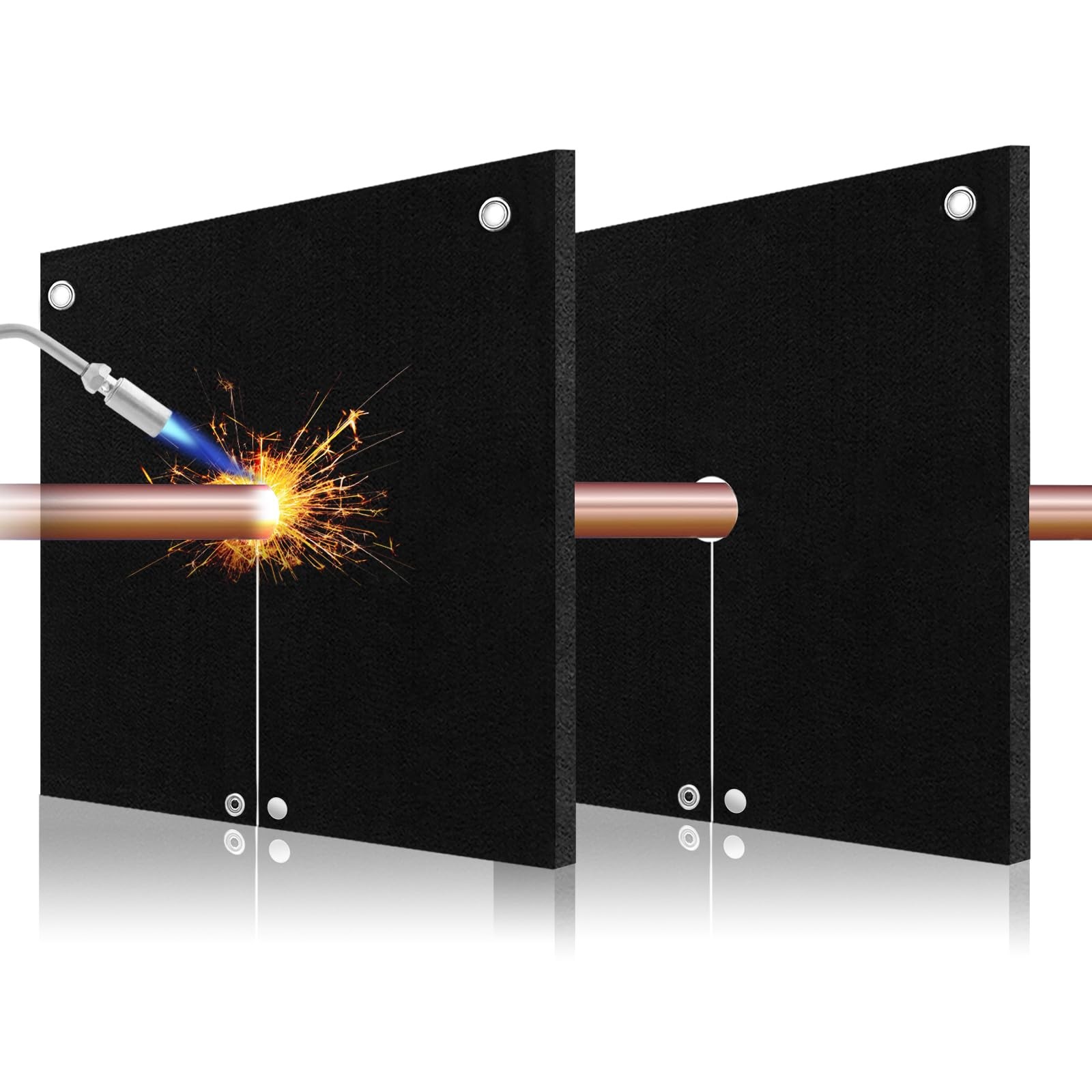 HVAC Tools Welding Blanket Fireproof, 1/5in(5mm) Opening Shape Soldering Blan...