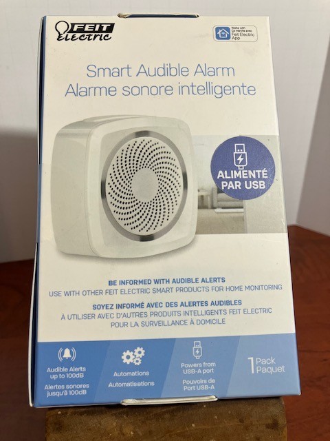 Feit Electric Smart Audible Alarm ALERTWIFI USB Powered WiFi Home Alert System N