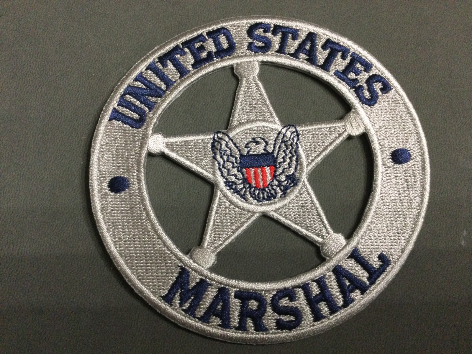 US MARSHAL SILVER STAR PATCH 3” NEW 