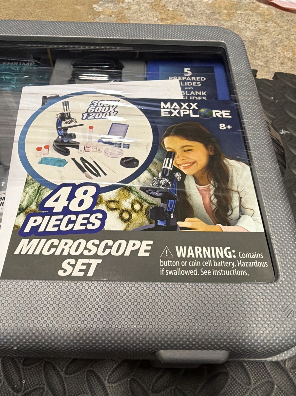 Microscope, 48 Piece Set, Carry Case Maxx Explore One - New