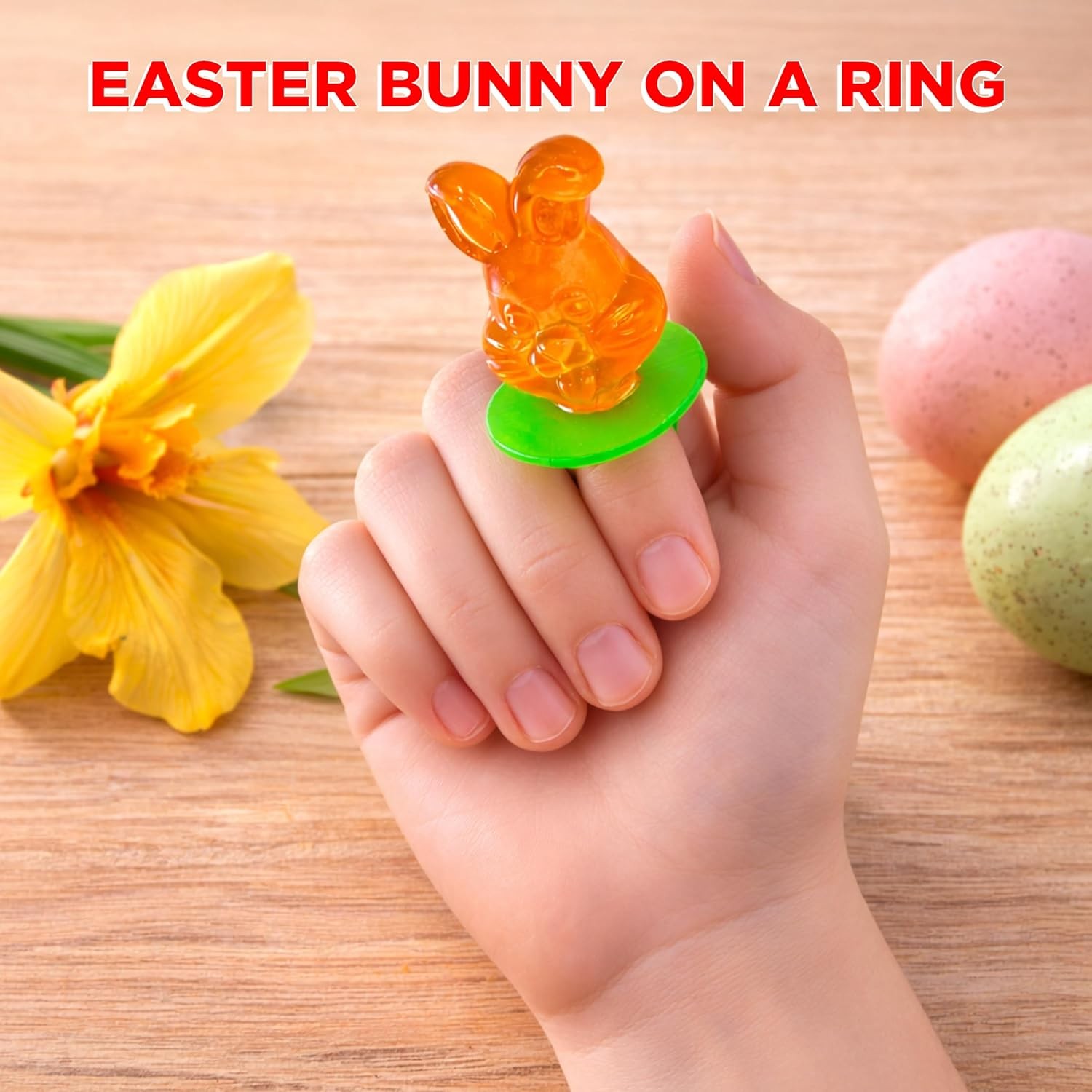 Bunny Ring Lollipops - 15 Count Individually Wrapped - Assorted Fruit Flavors