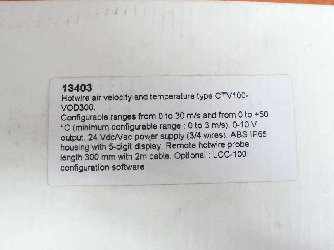 Kimo CTV100-VOD300 Temperature & Air velocity transmitter