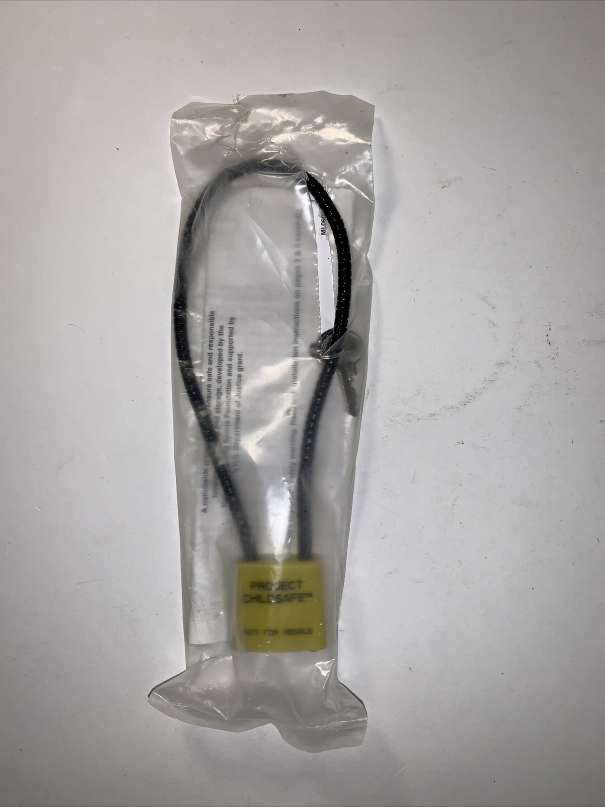 Project Child Safe - Black Cable Gun Lock With 2 Keys - Brand New Open Package
