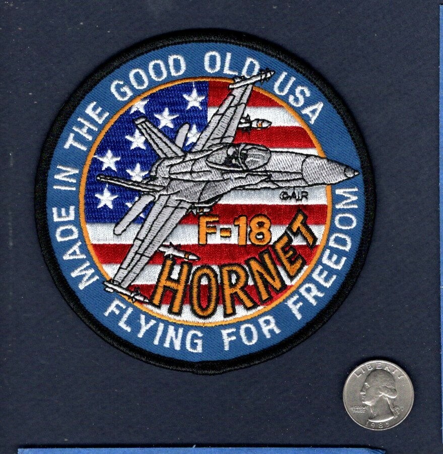 F-18 HORNET Flying For Freedom NAVY VFA USMC VMFA Strike Fighter Squadron Patch