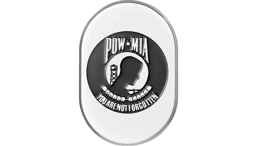 Figurati Designs Antenna Cover - Mirror Polish with POW-MIA FD50-AC-SS-LT