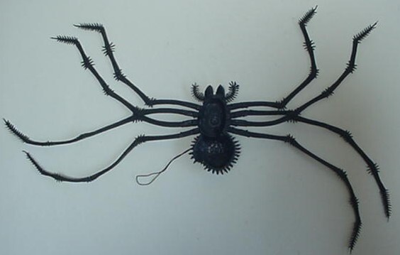 Rubber Black Spider 17" 1970s Bat Vintage