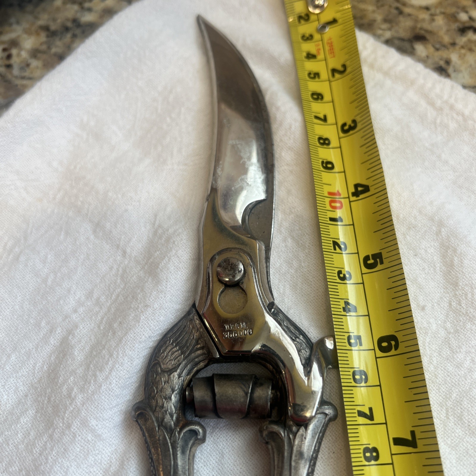 Vintage Italy Stainless Steel Poultry Meat Shears 10” Length 4” Blade