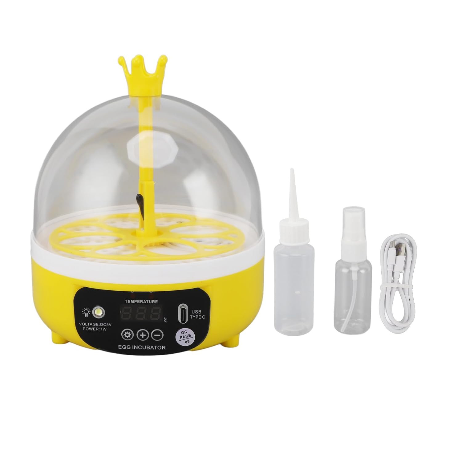 Egg Incubator, Automatic Temperature Control 4 Eggs Chicken Egg Incubator Portab