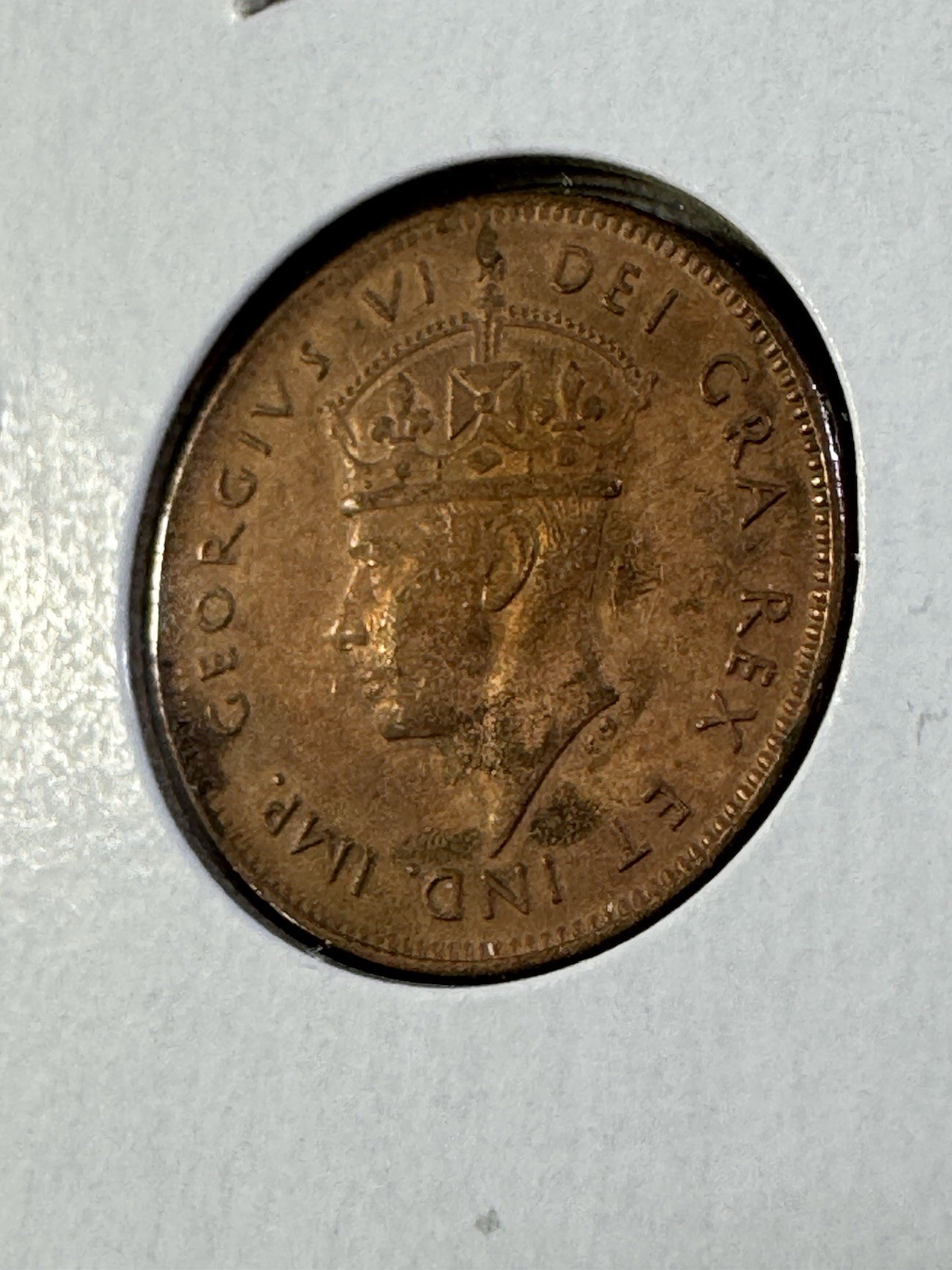 1941-C Newfoundland 1 Cent Coin Cleaned