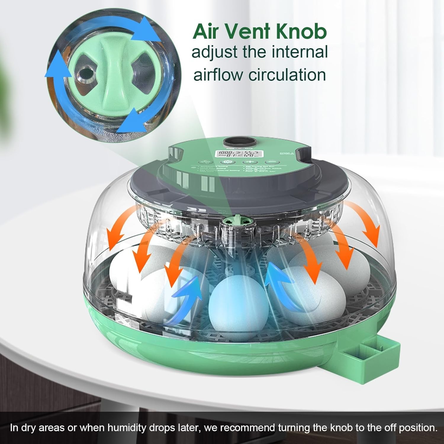 Incubators for Hatching Eggs,18 Egg Incubator with Automatic Egg Turning