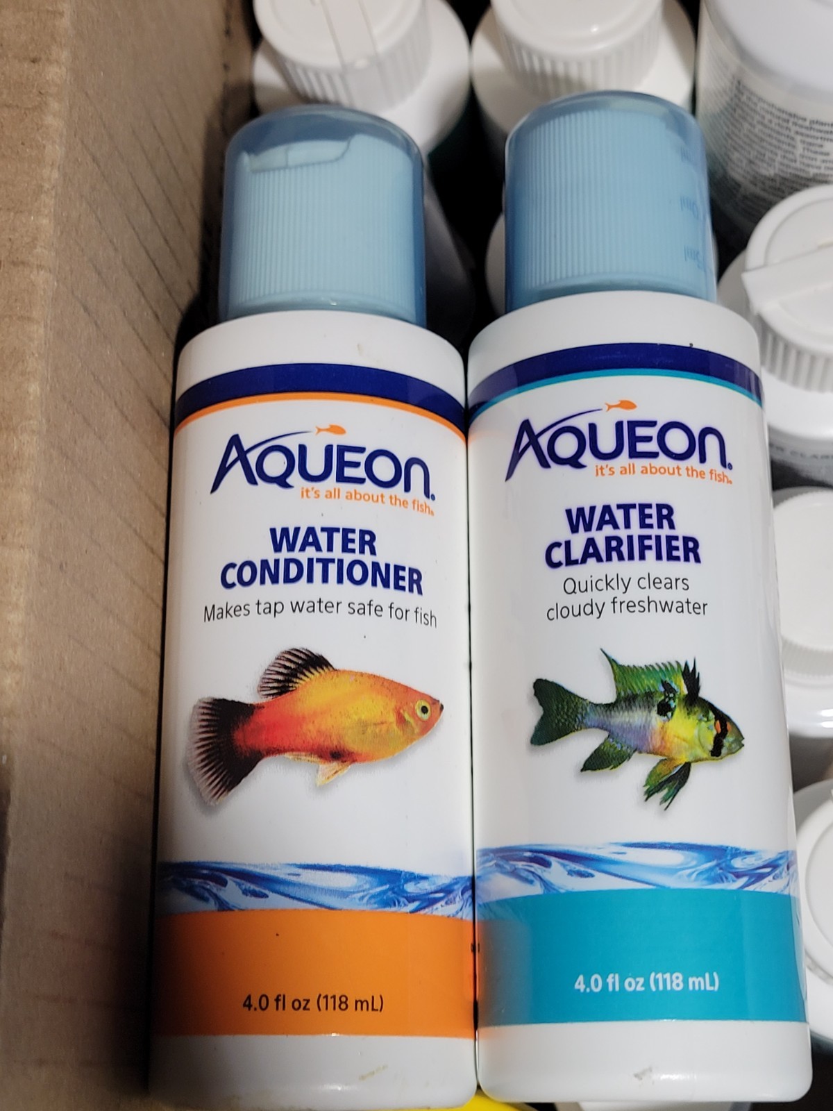 Aqueon Water Conditioner & Water Clarifier 4 oz bottles (2 Pack) Exp: 2026
