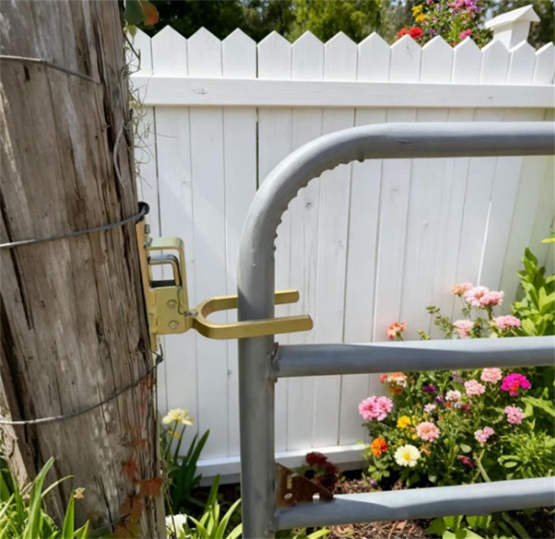 Heavy Duty Instant Locking Gate Latch One-Hand Use for Farm Ranch Backyard