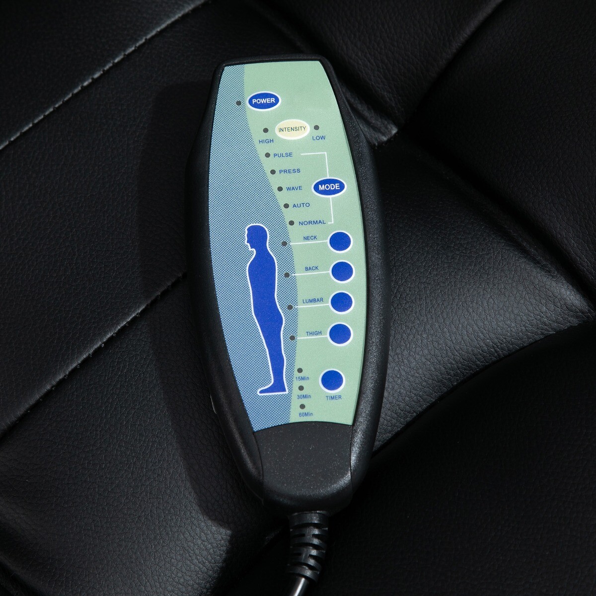 7-Point Vibrating Office Massage Desk Chair Comfortable Executive Recliner Black