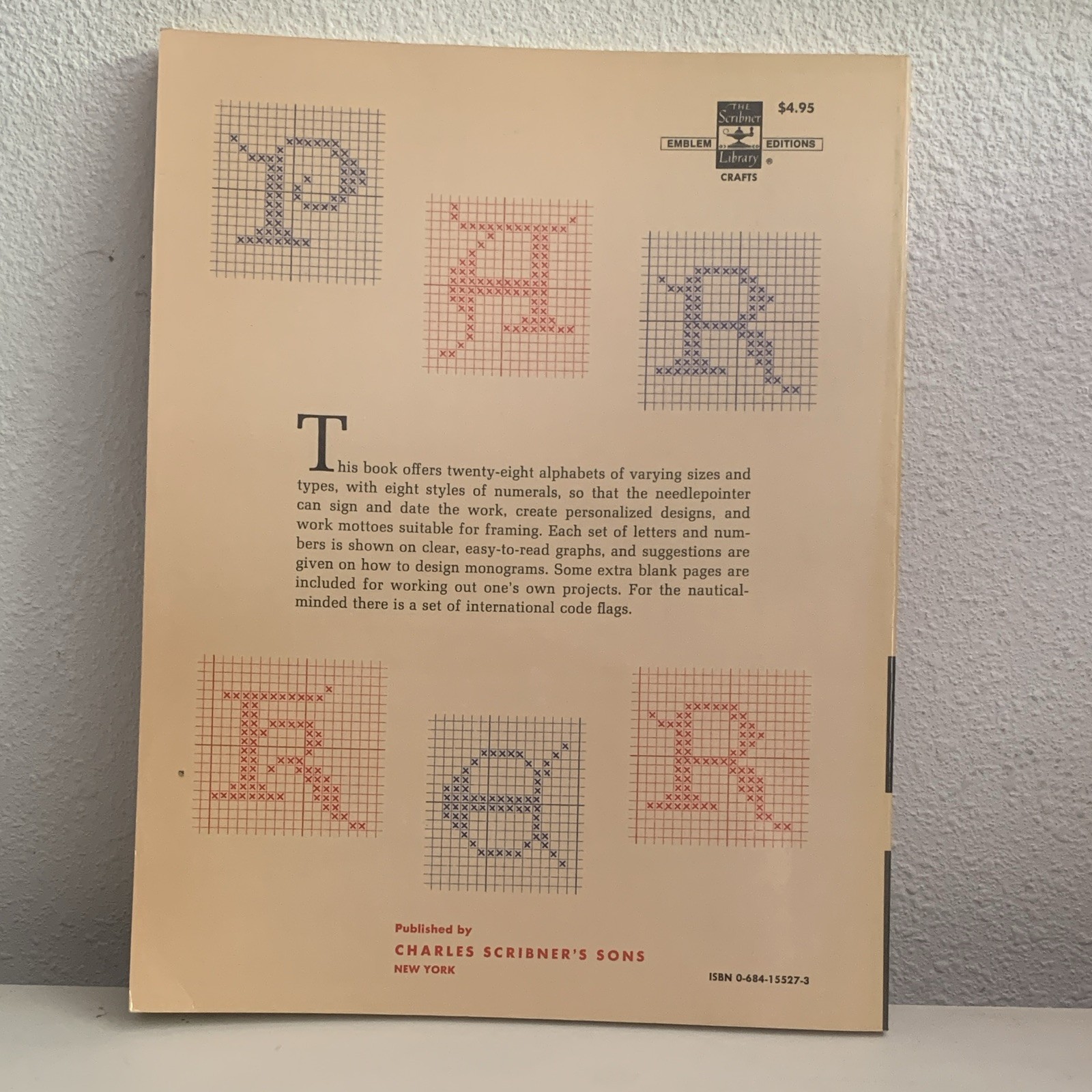 Charles Scribner's Sons Letters & Numbers for Needlepoint Book 77-16711