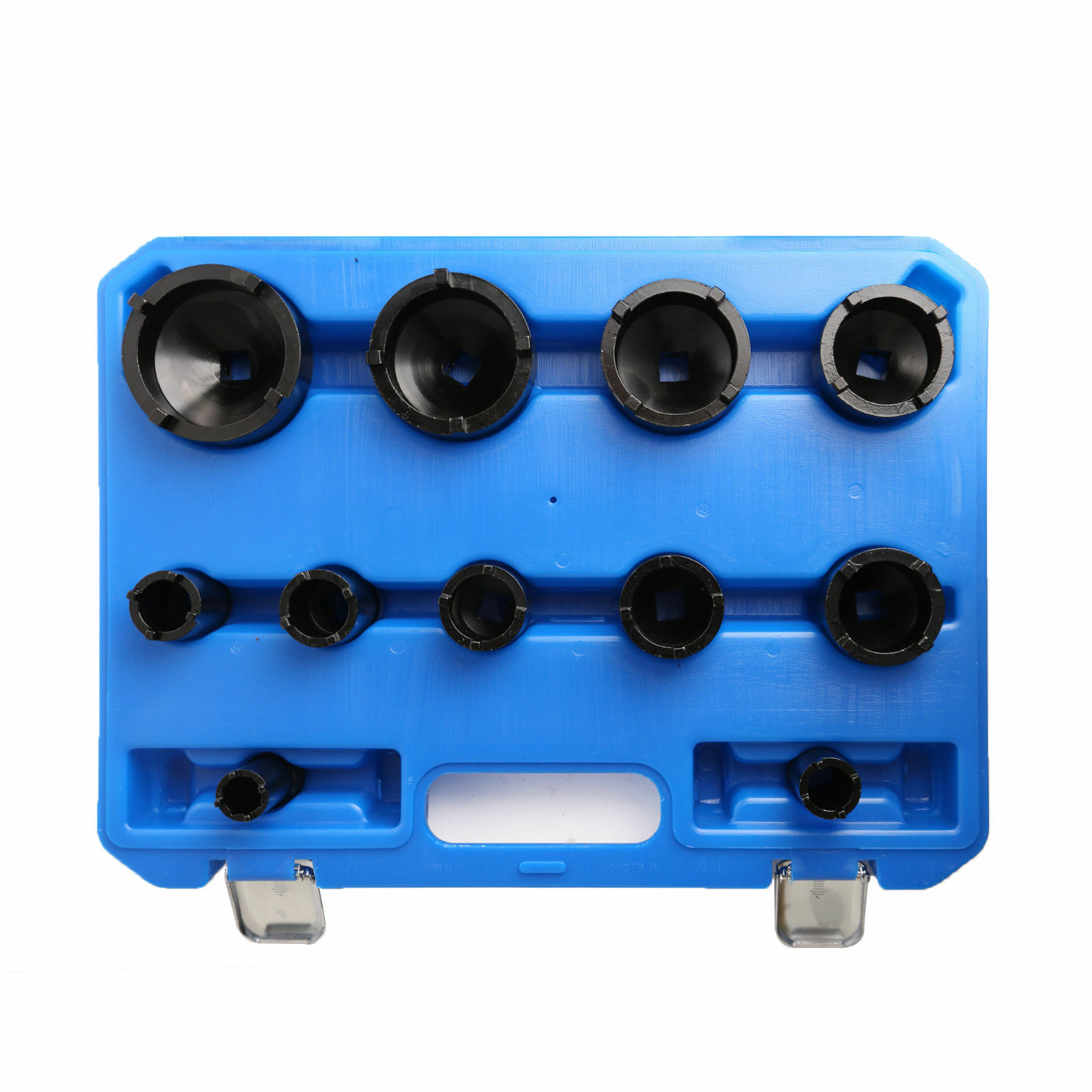 11Pcs 1/2In Drive Grooved Lock Nuts Socket Set 22-75 MM Lock Ball Joint Axles