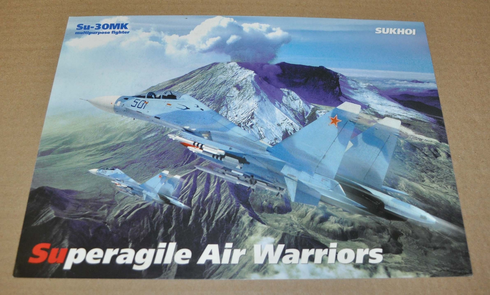 SU-30 MK Sukhoi Fighter Russian Aircraft Brochure Prospekt