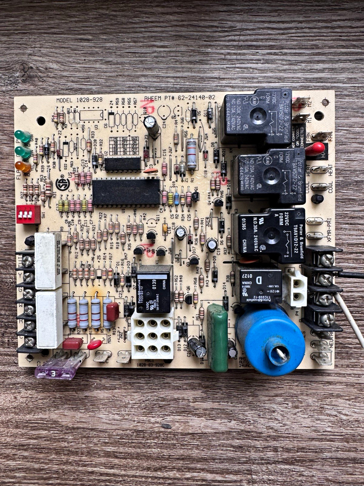 Rheem Furnace Control Board 62-24140-02 1028-928 240VAC 20A For Rheem