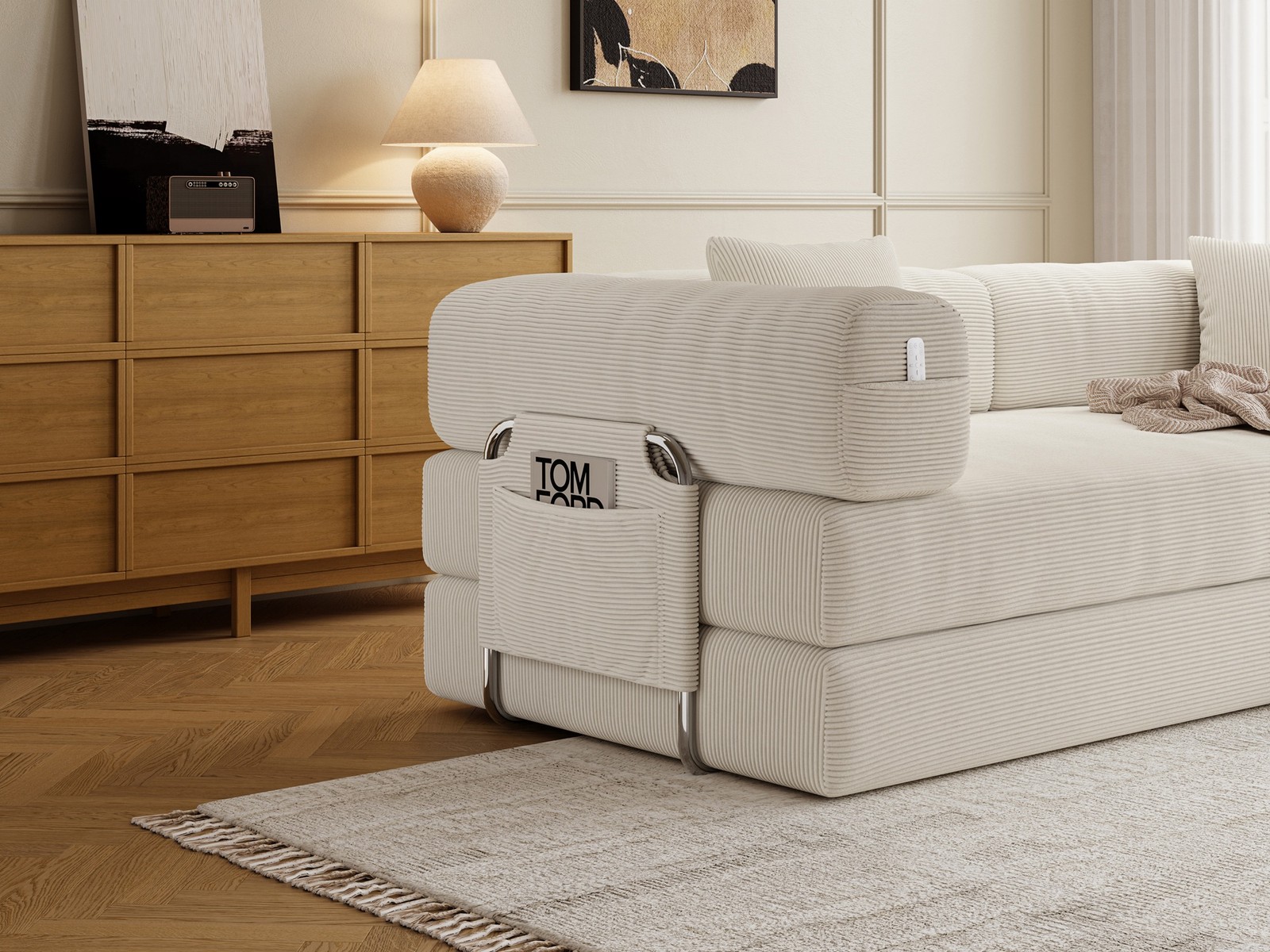 78.8inch Belfin Modular Sectional Sofa, Convertible Pudding Block Sofa, Floor St
