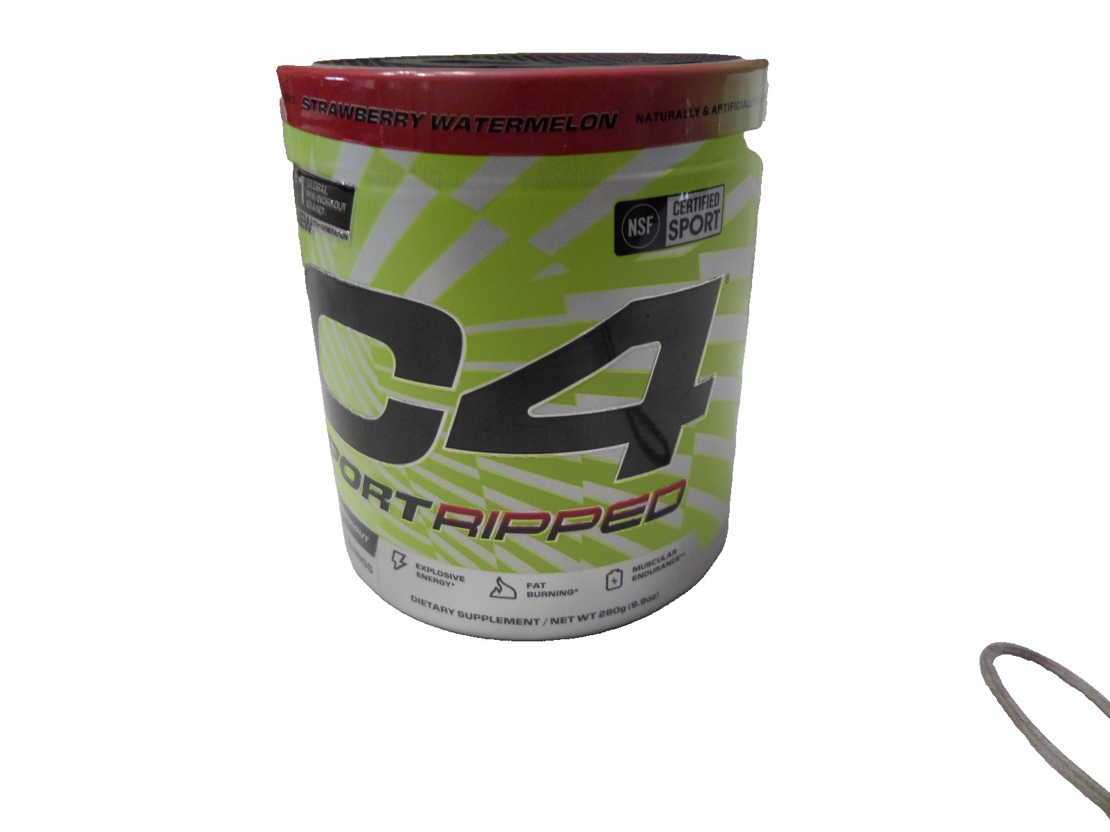 C4 Sport Ripped Pre-Workout Powder Strawberry Watermelon 20 Servings 07/2026