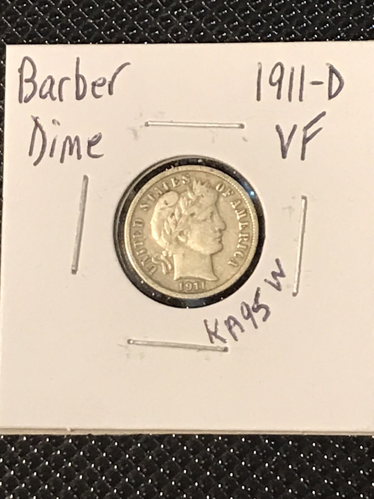 1911-D Barber Dime Higher Grade Item KA95W
