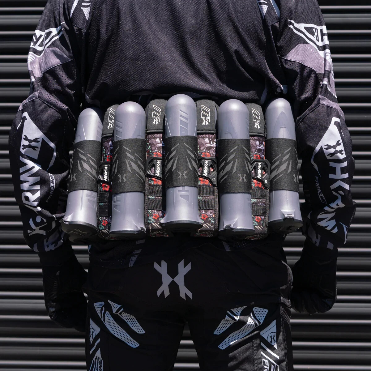 HK Army Eject Tropical Skull 4+3+4 Paintball Pod Harness Pack