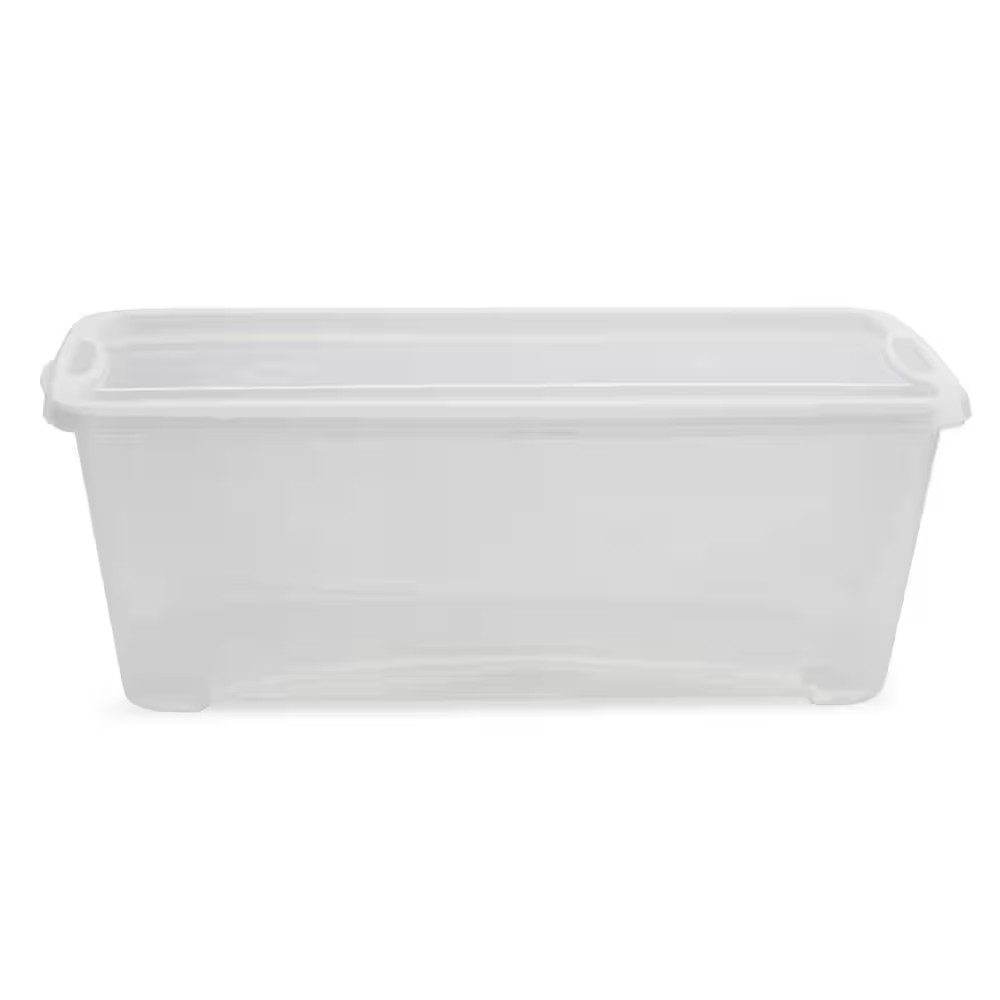 5.7-Liter Shoe and Closet Storage Box Stacking Containers, Clear (10 Pack)