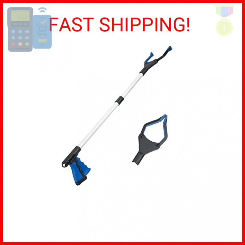 32 Foldable Reacher Grabber Tool with Rotating Jaw - Mobility Aid Trash Picker