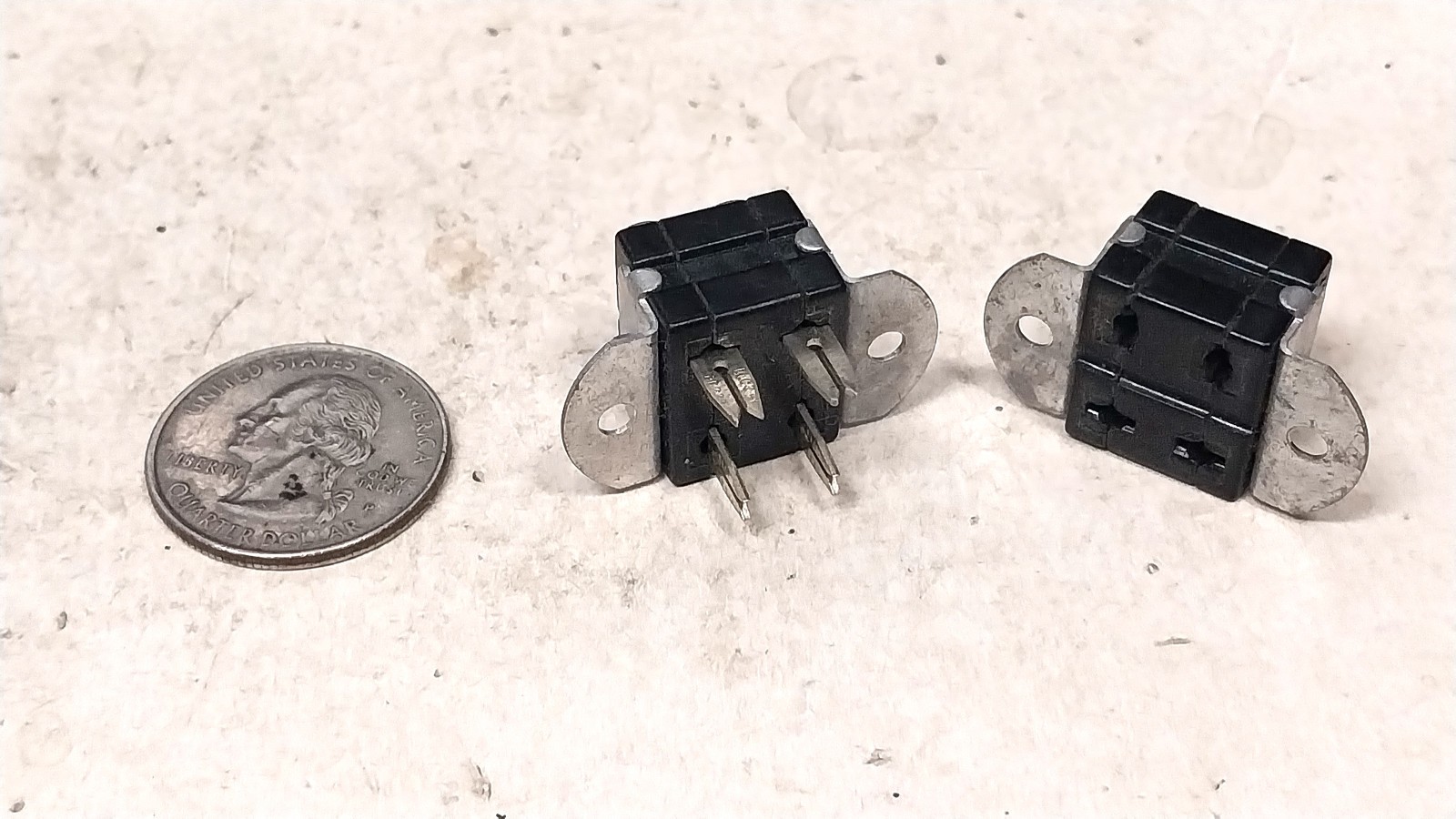 Nice 4 Pin Male Female Pair Elco Connector Jones / Old Vintage Ham Radio Tube