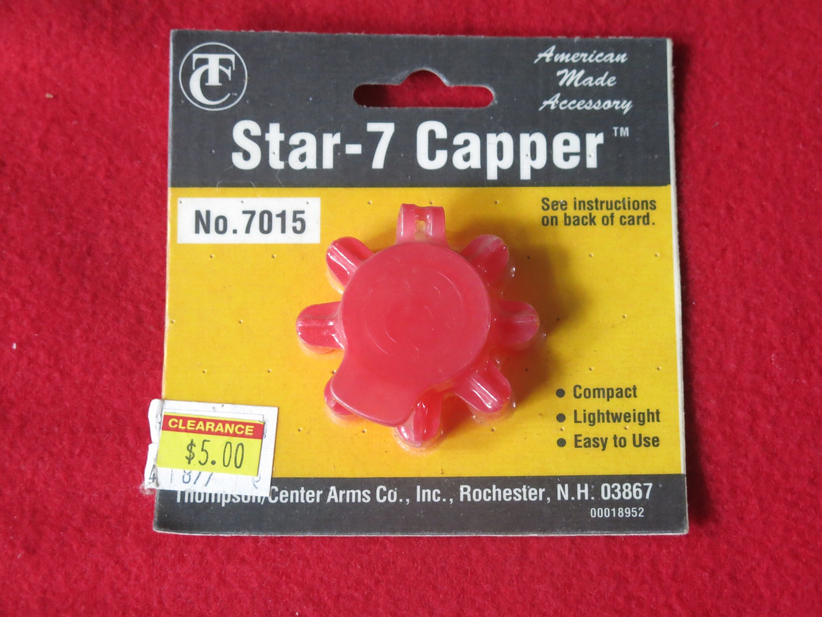 T/C Muzzleloader Star-7 Capper 7015 Muzzleloading THOMPSON CENTER USA Made
