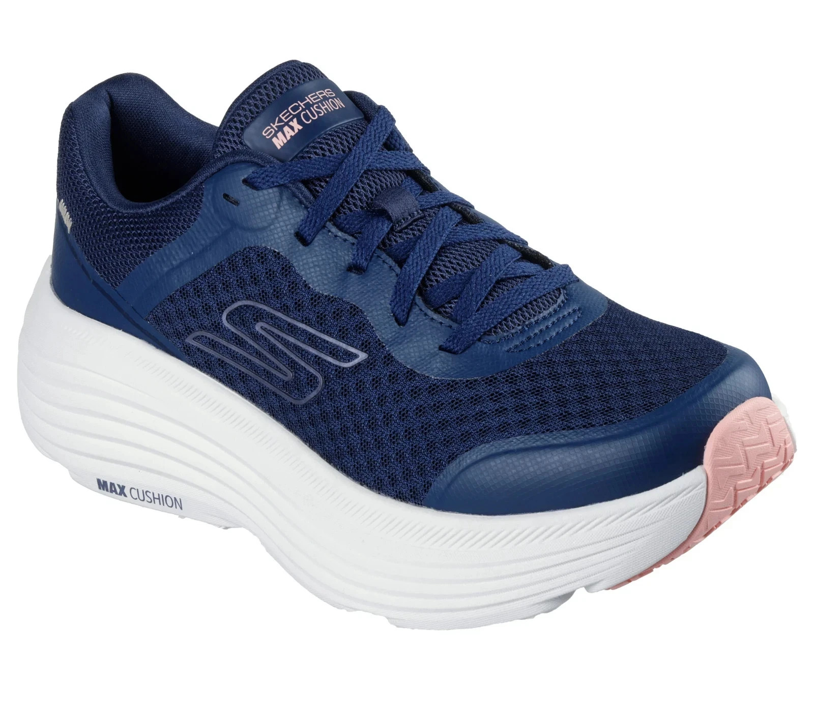 Navy Skechers Shoes Women Max Cushioning Running Run Comfort Sport Casual 129470