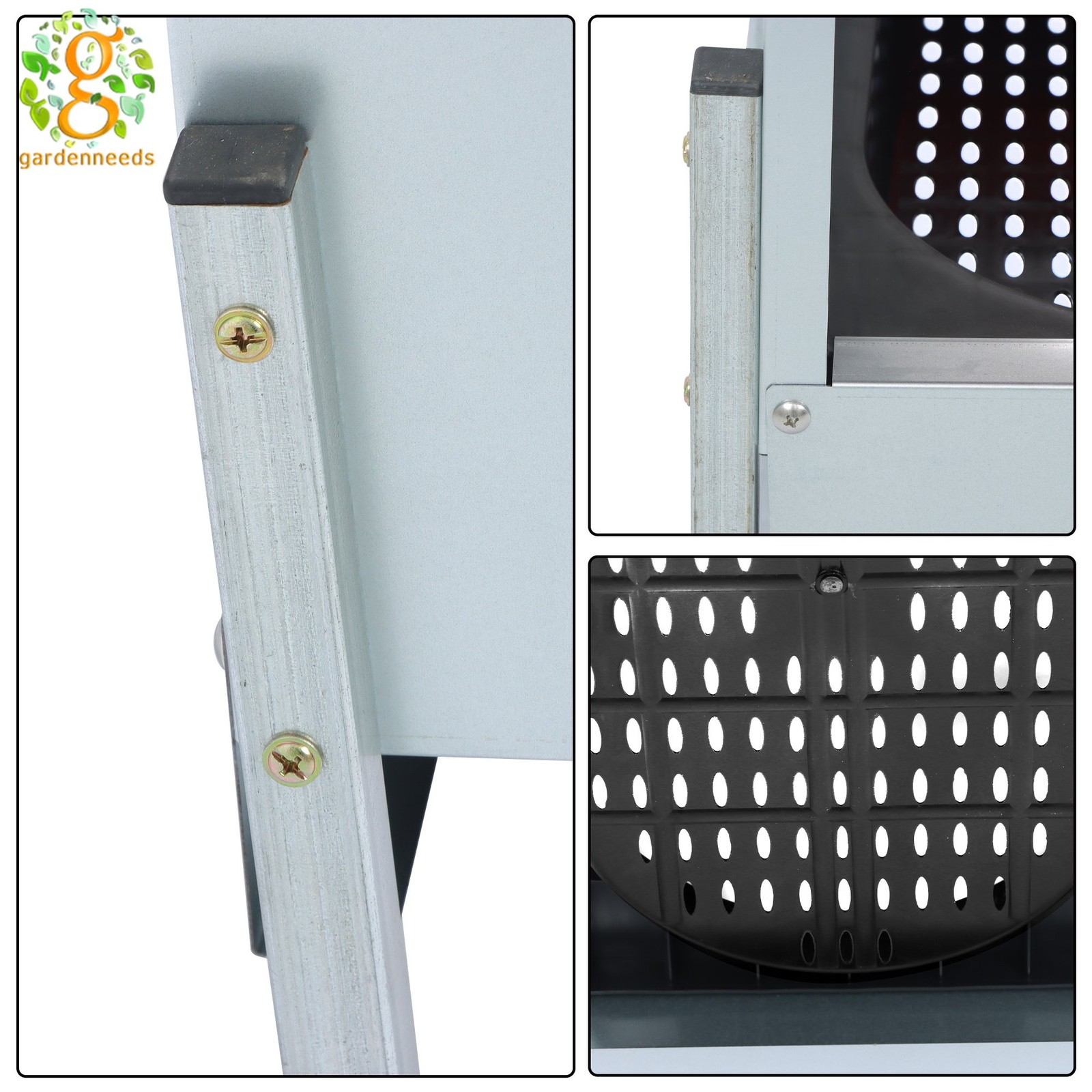 Chicken Nesting Boxes Durable Metal Chicken Egg Laying Box 4 Hole W/ Perch