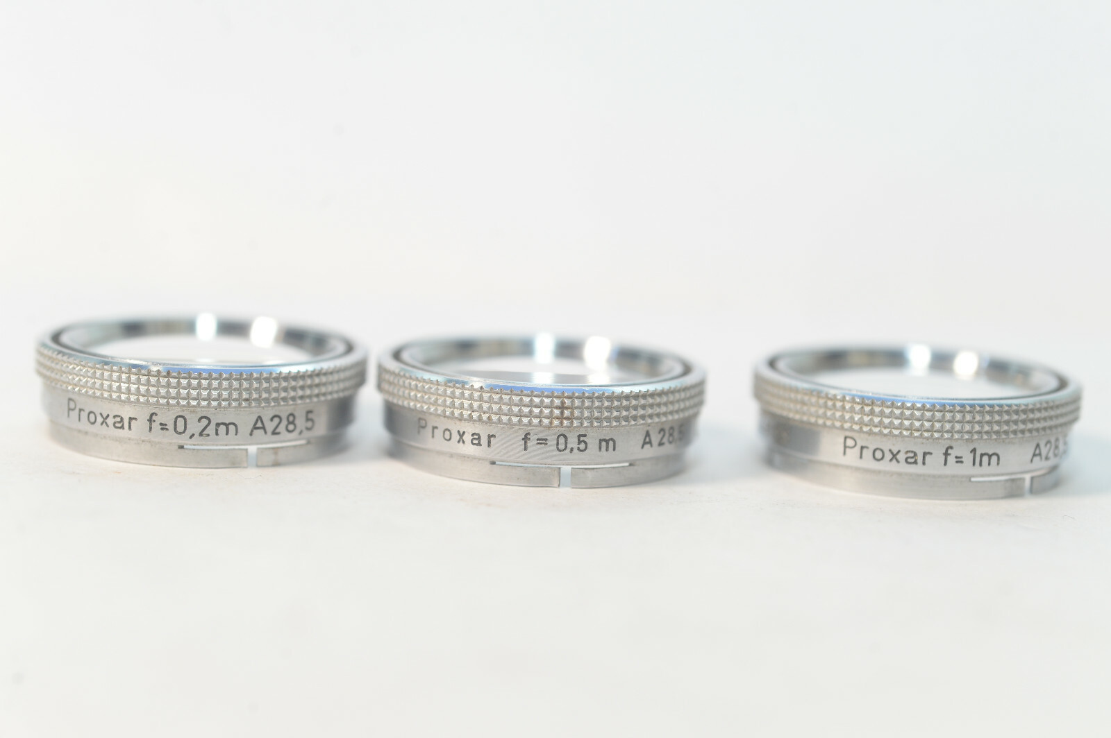 Carl Zeiss Proxar 909 Set of 3 Filters  F0.2m, F0.5m, F1m A 28.5 Filters