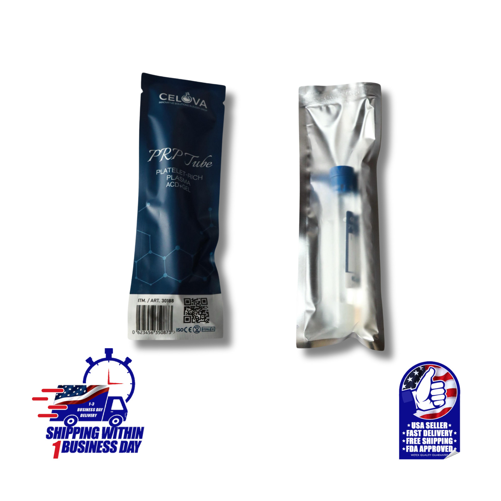 Celova 10mL ACD Tube with Gel Separator – Sterile Blood Collection Tube