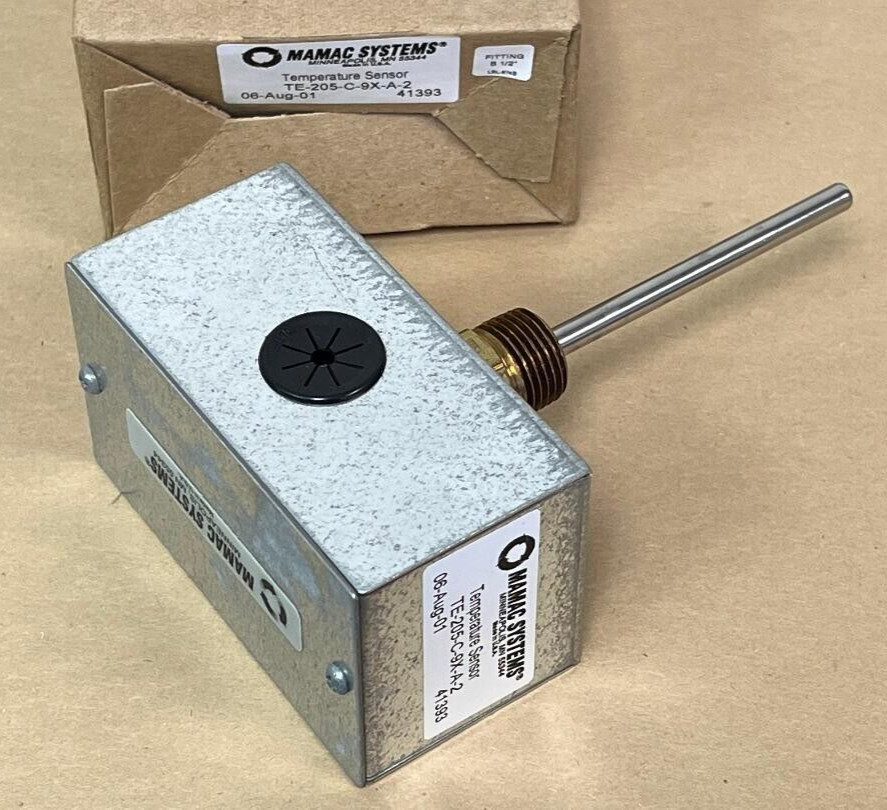 MAMAC SYSTEMS TE-205-C-9X-A-2 TEMPERATURE SENSOR, FITTING B 1/2" LBL-674B