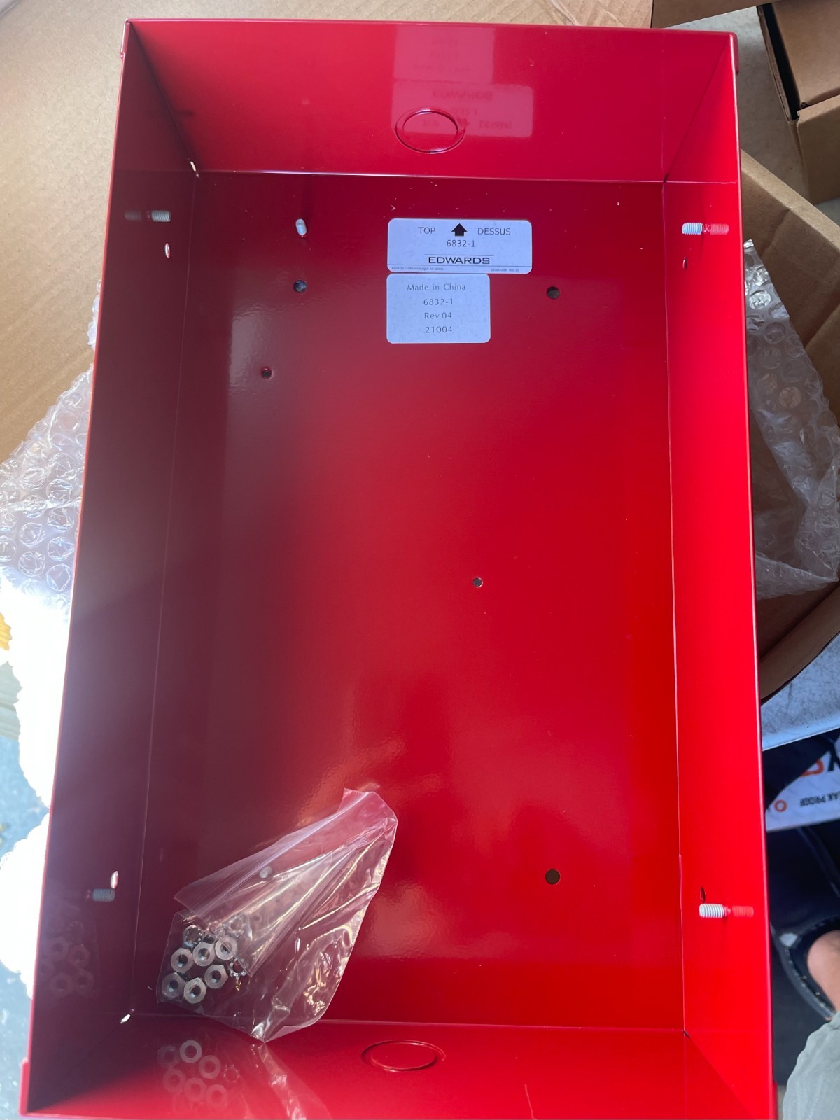 Edwards EST 6832-1 Fire Fighters Telephone Back Box NEW