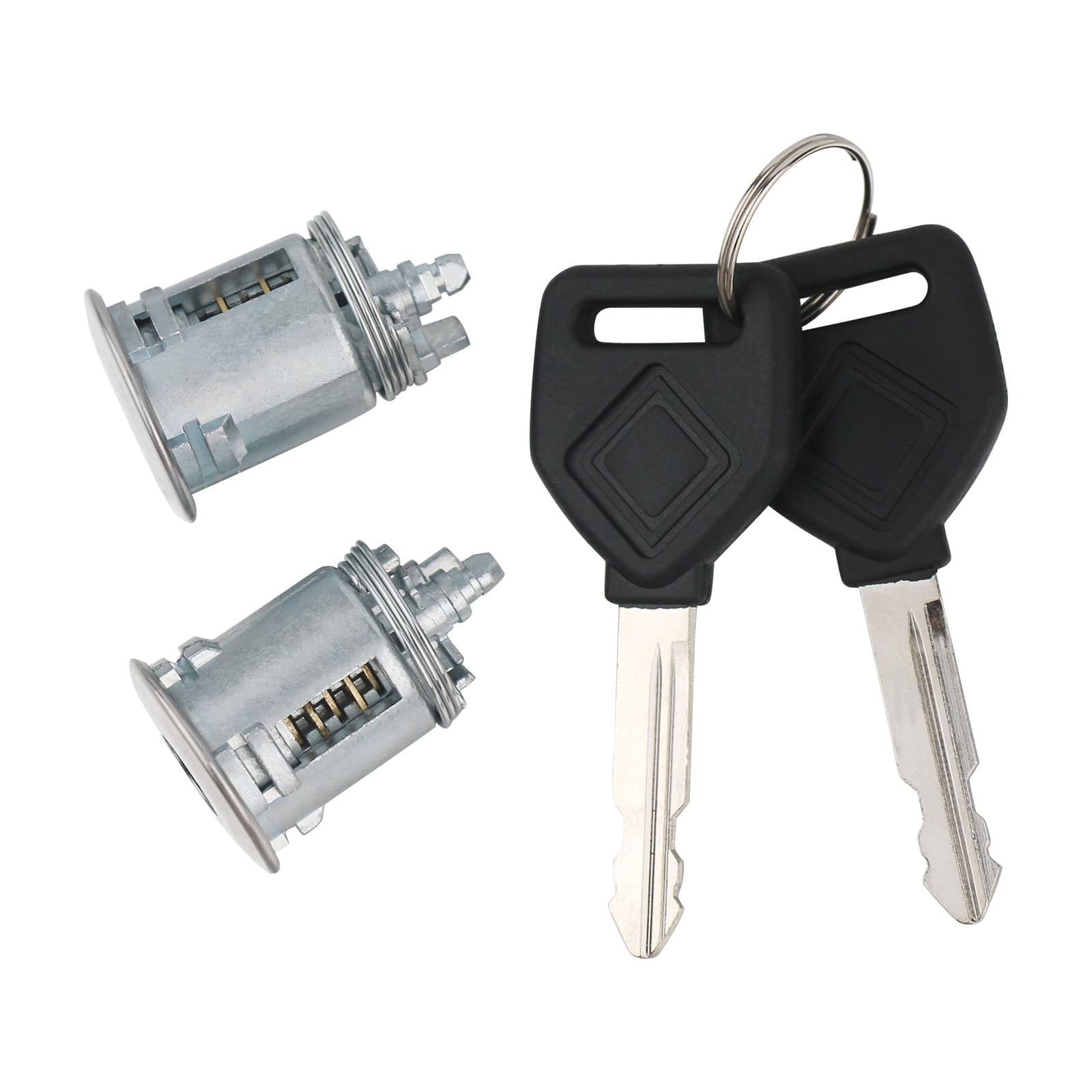 International Cab Door Lock Cylinder w/Keys for Left Driver & Right Silver