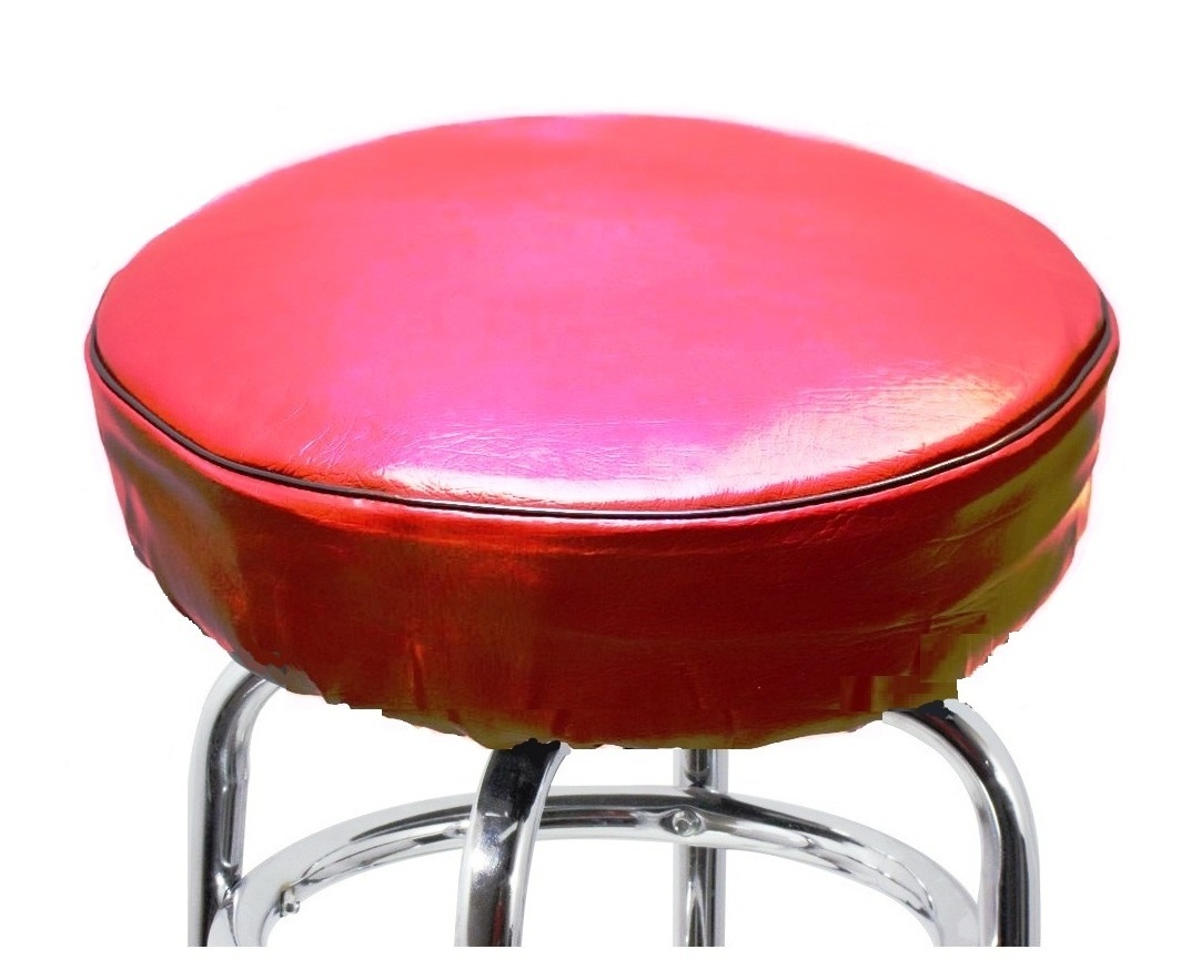 Bar Stool Slip On Cover With Foam Padded made of high quality vinyl BURGUNDY