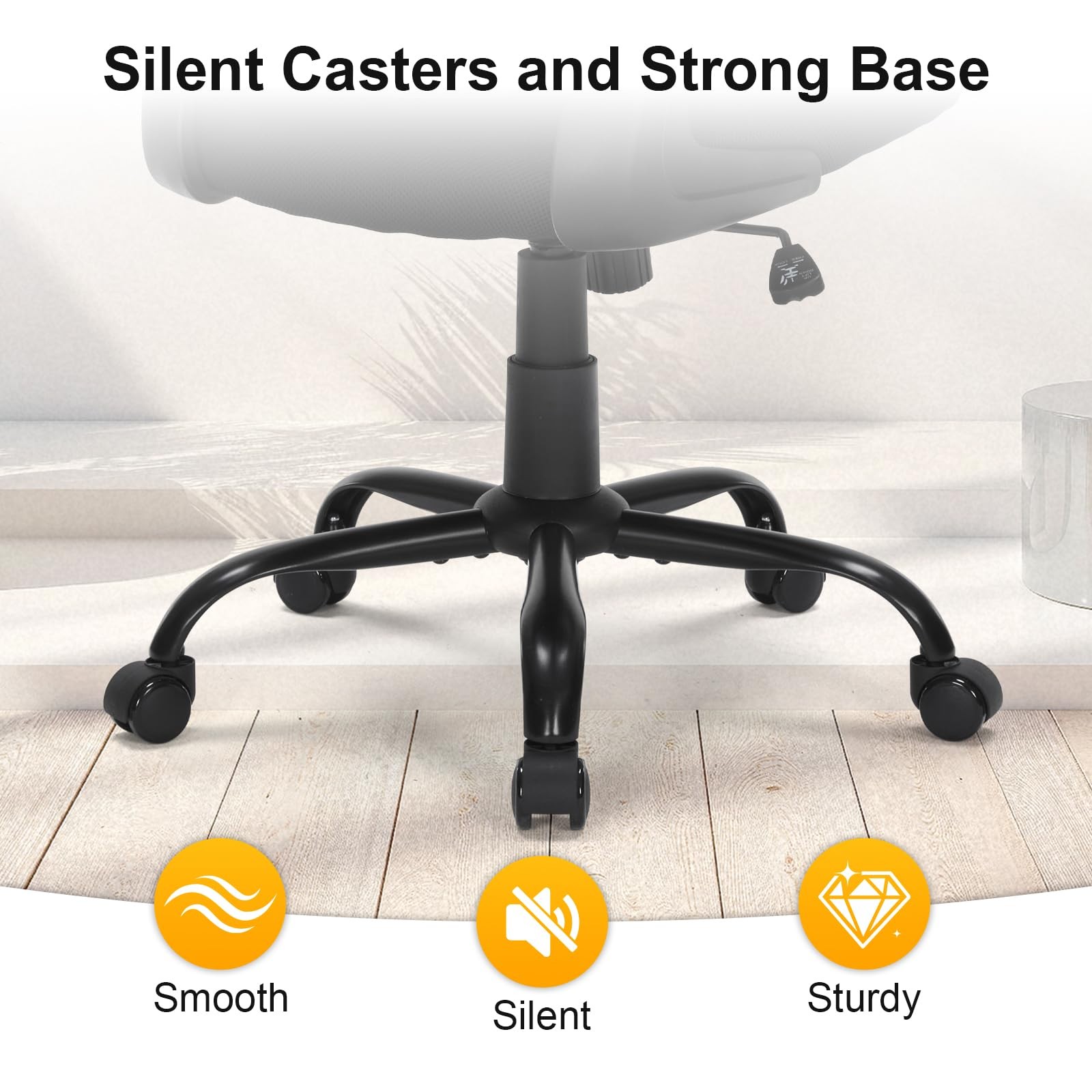 Ergonomic Mesh Office Chair, Adjustable Lumbar Support, Flip-Up Arms, Rolling...