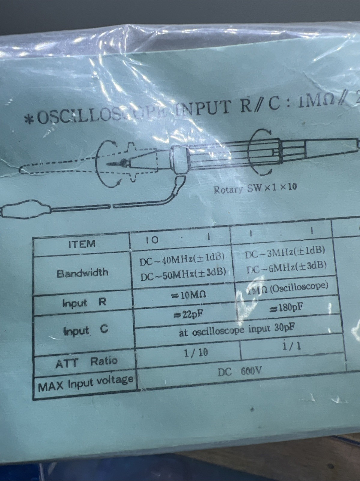 Oscilloscope Probe Kit Lot Of 2