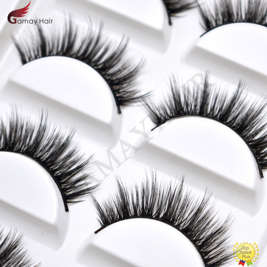 5 Pairs Faux Mink Eye Lashes 3D Natural Makeup Thick Long Black False Eyelashes