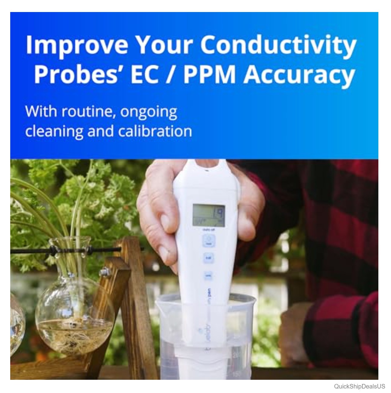 Calibration Solution Kit pH 4.0 7.0 2.77 EC 500 ml Bottle Hydroponics Meter
