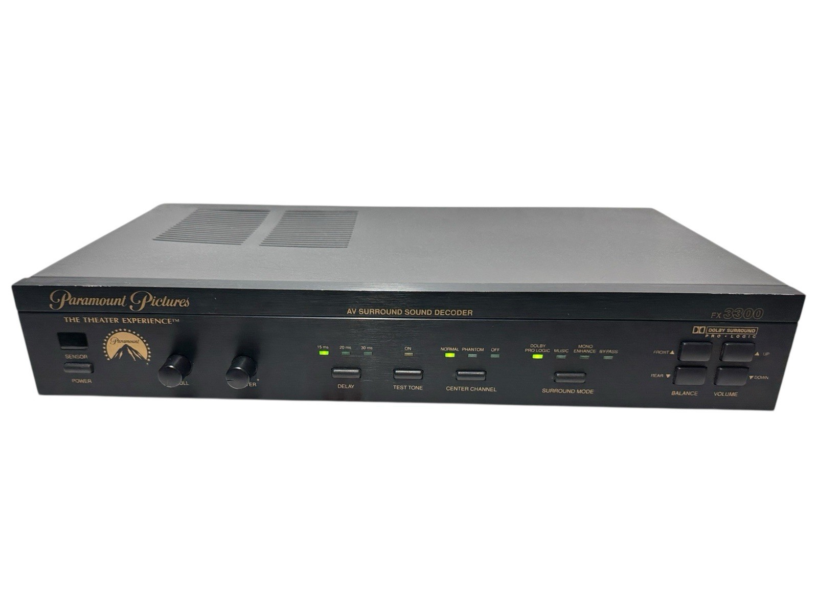 Paramount Pictures Theater FX3300 AV SURROUND SOUND DECODER (NO REMOTE) UNTESTED