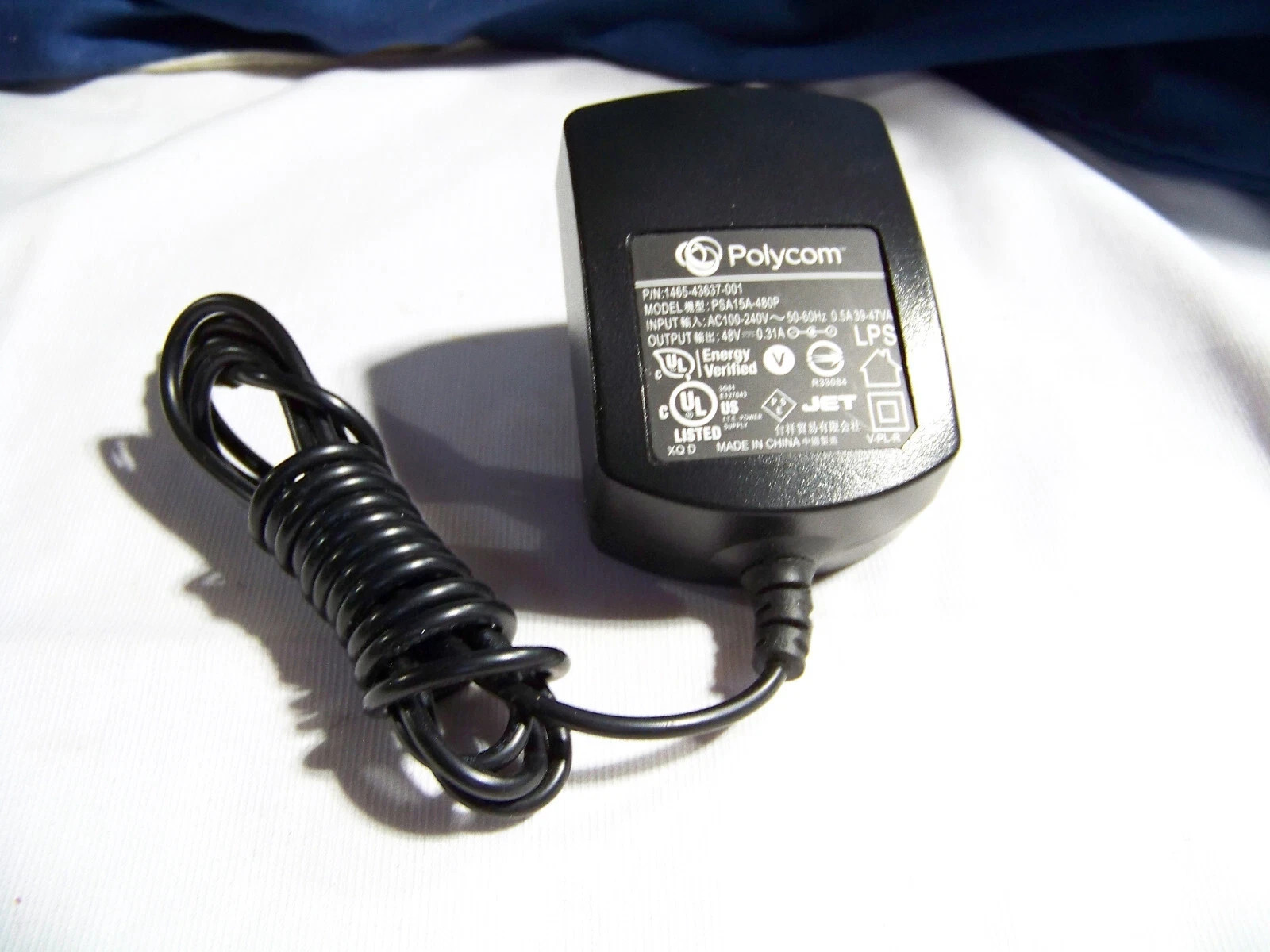 Polycom 1465-43853-001 PSA15A-480P VVX VOIP AC Adapter Power Supply
