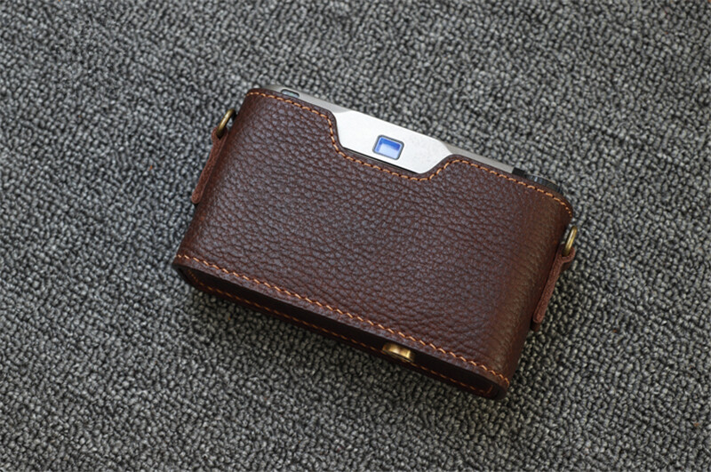Handmade Camera Half Case Genuine Leather Protective Cover for Contax T2